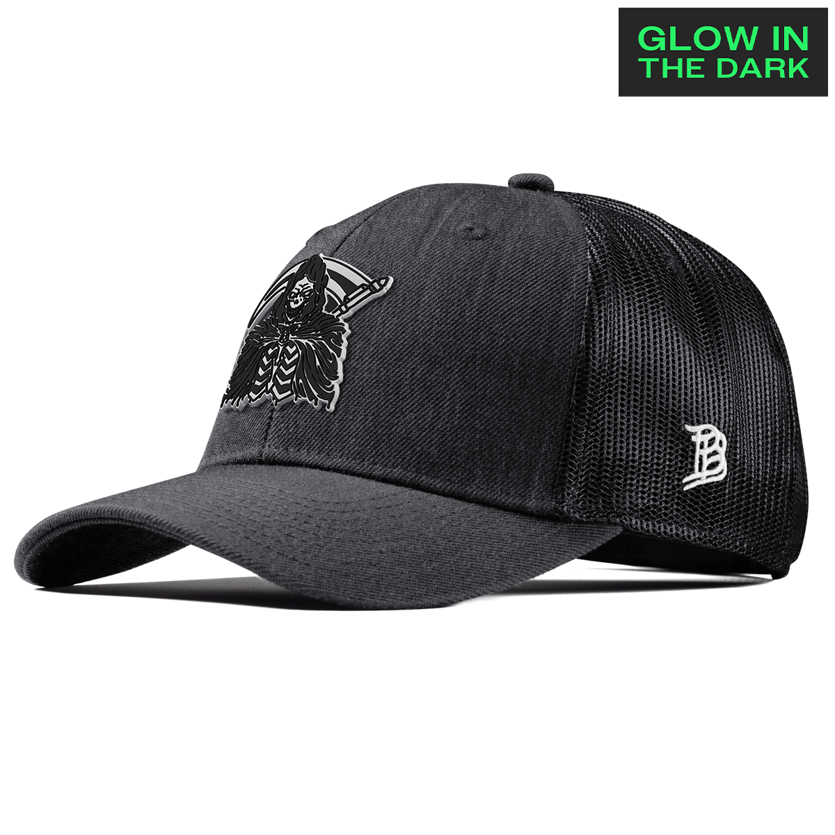 Grim Reaper Glow Curved Trucker Charcoal
