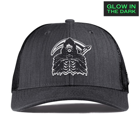 Grim Reaper Glow Curved Trucker Charcoal