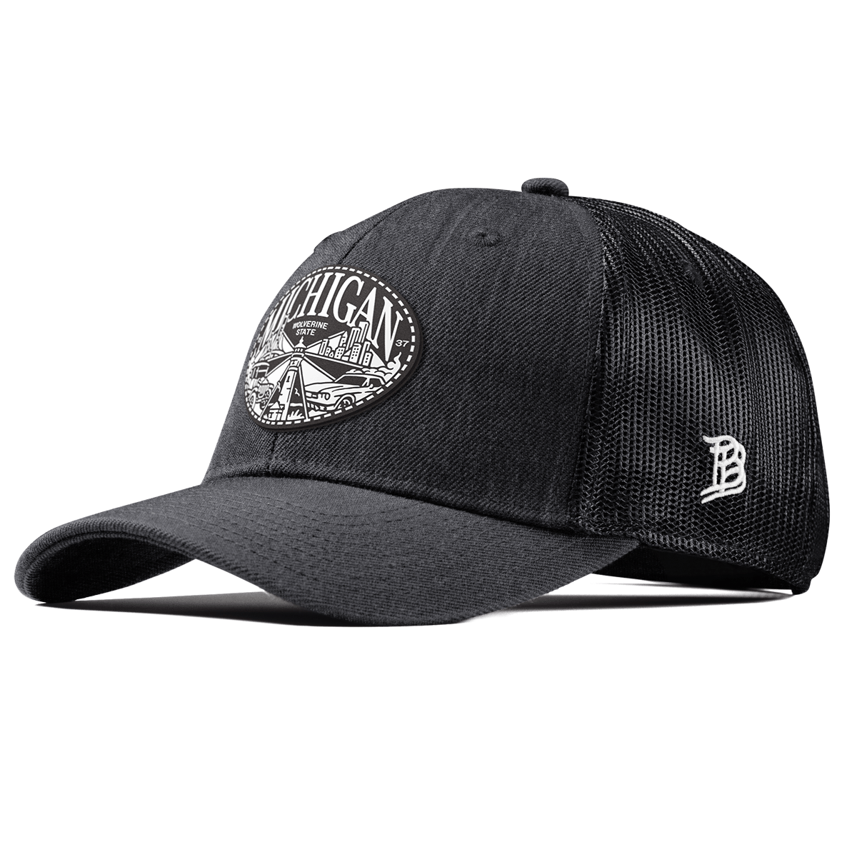 Michigan Traveler Curved Trucker Charcoal