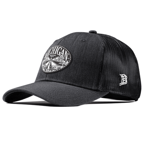 Michigan Traveler Curved Trucker Charcoal