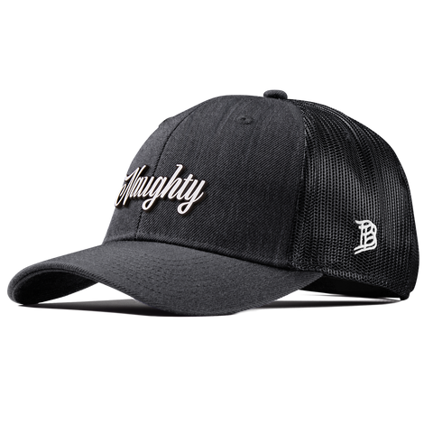 Naughty Curved Trucker Charcoal