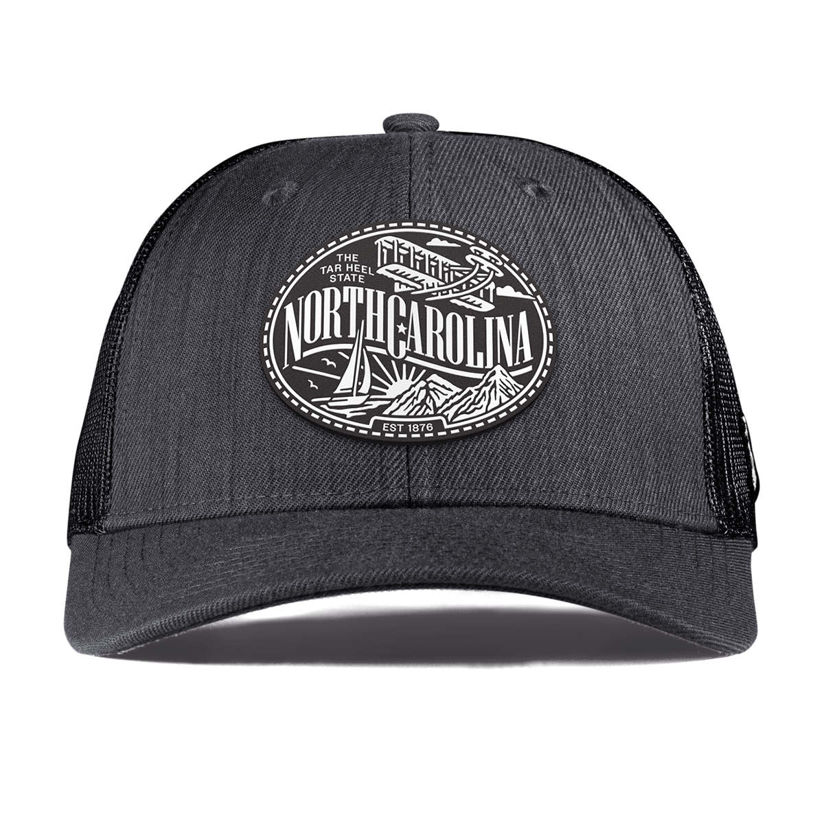 North Carolina Traveler Curved Trucker Charcoal