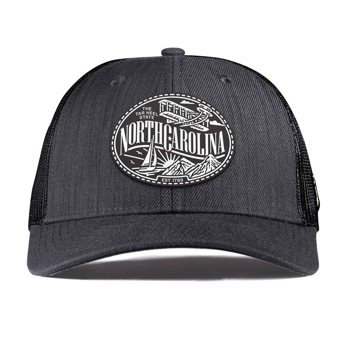 North Carolina Traveler Curved Trucker Charcoal