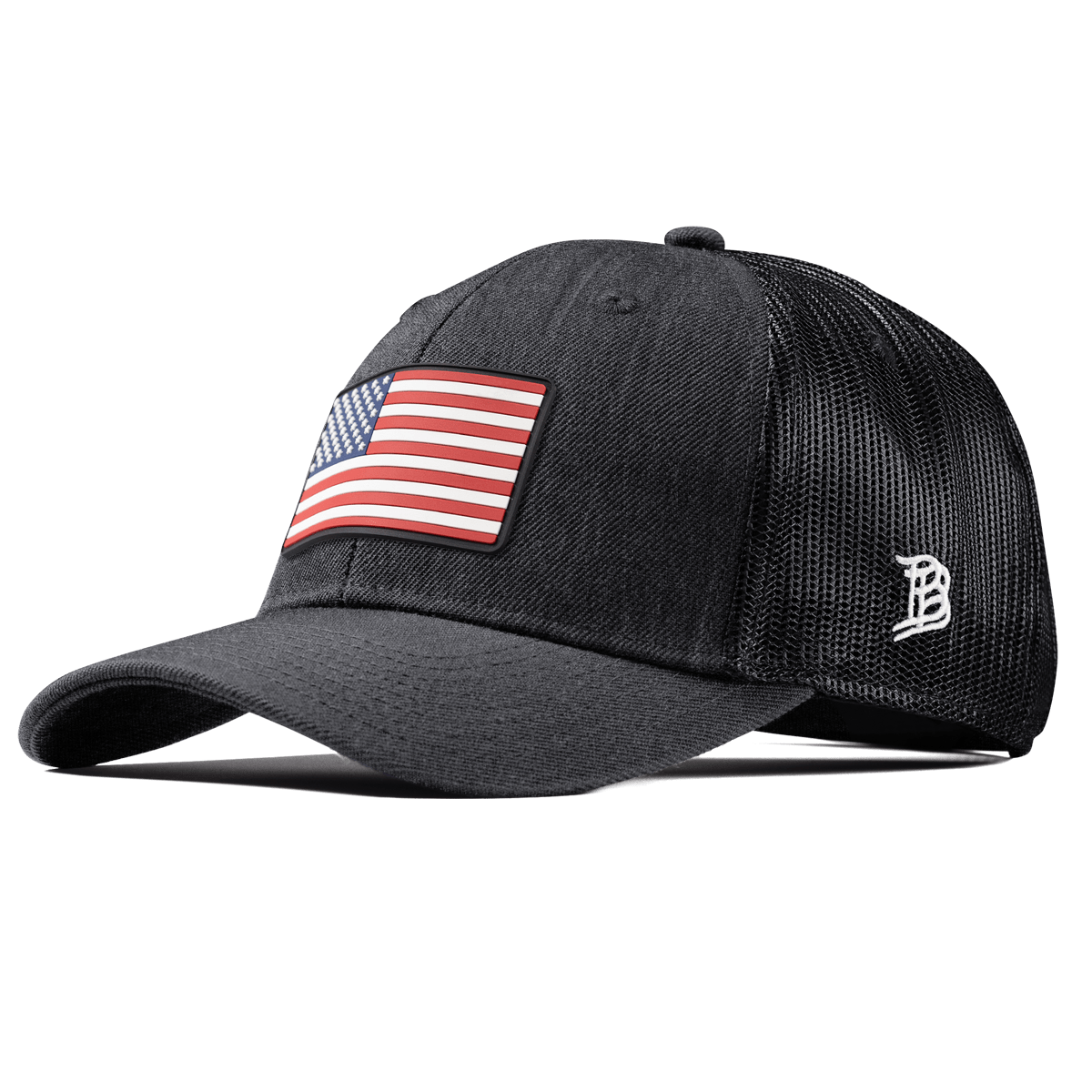 Old Glory PVC Curved Trucker Charcoal