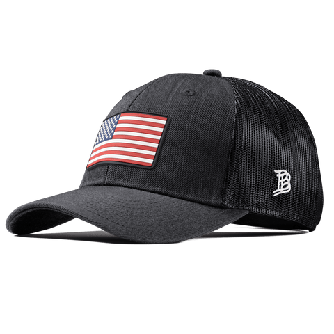 Old Glory PVC Curved Trucker Charcoal