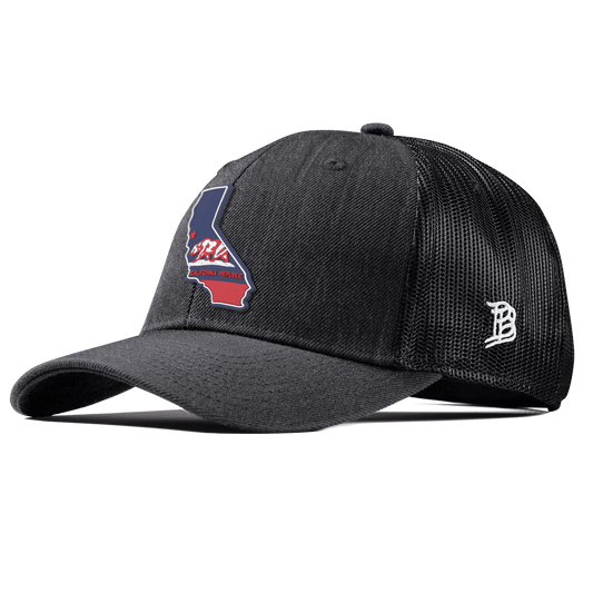California Patriot Series Curved Trucker Charcoal