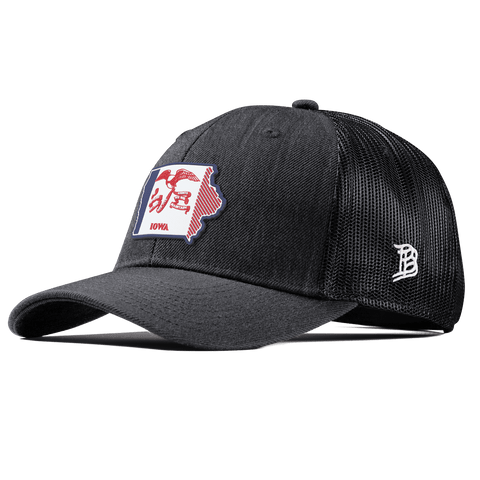 Iowa Patriot Series Curved Trucker Charcoal