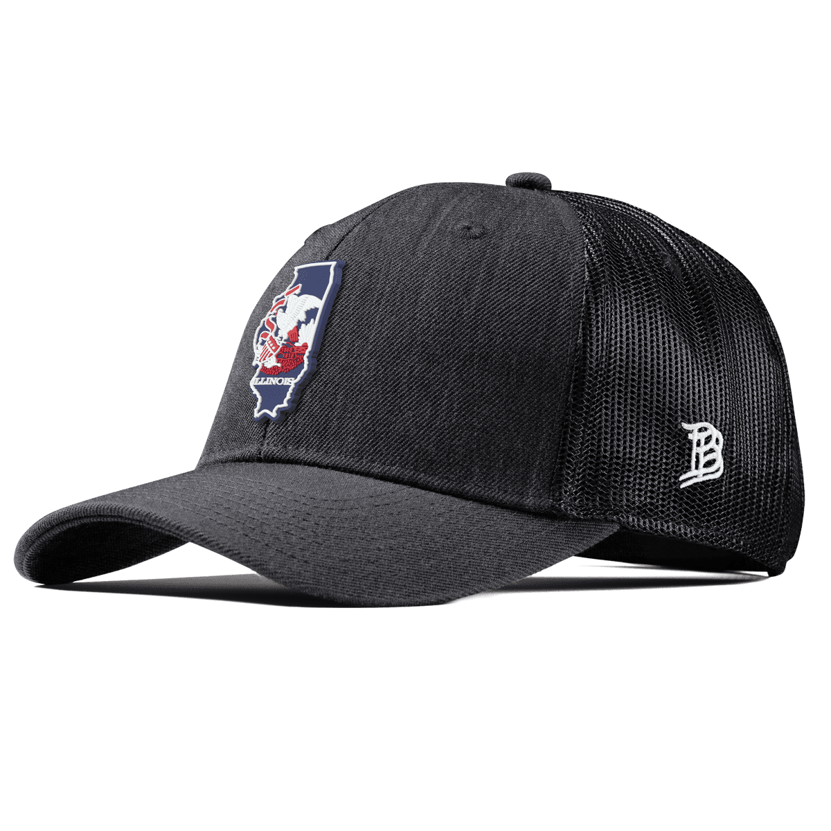 Illinois Patriot Series Curved Trucker Charcoal