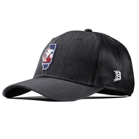 Illinois Patriot Series Curved Trucker Charcoal
