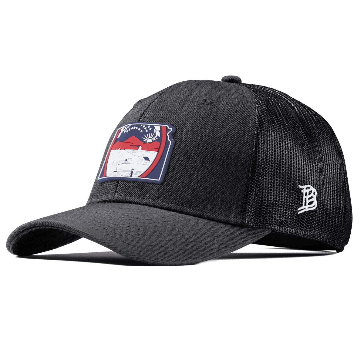 Kansas Patriot Series Curved Trucker Charcoal