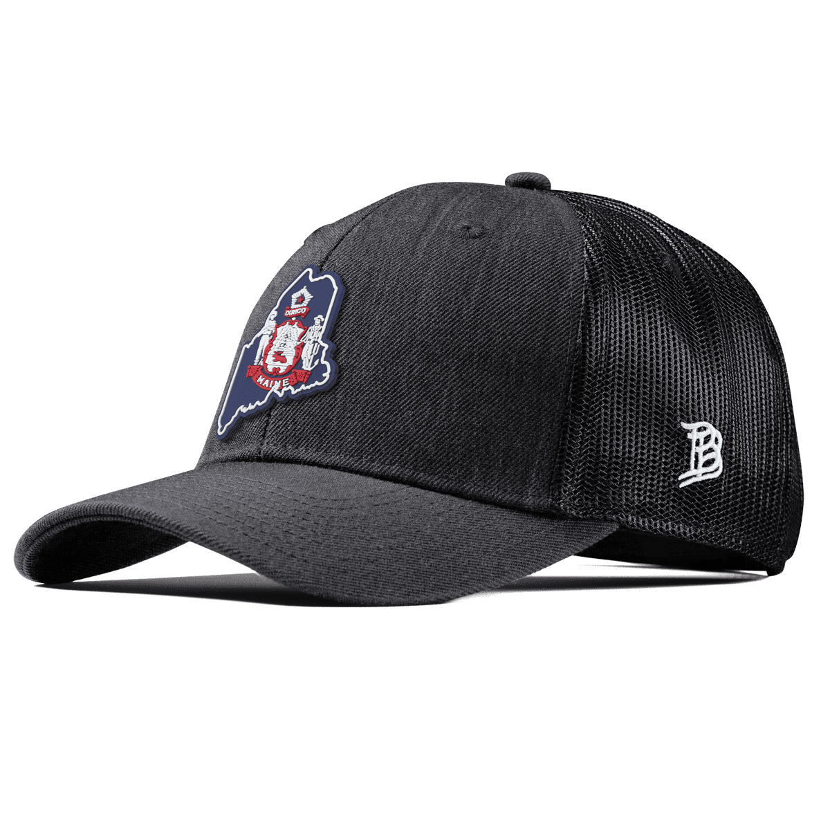 Maine Patriot Series Curved Trucker Charcoal