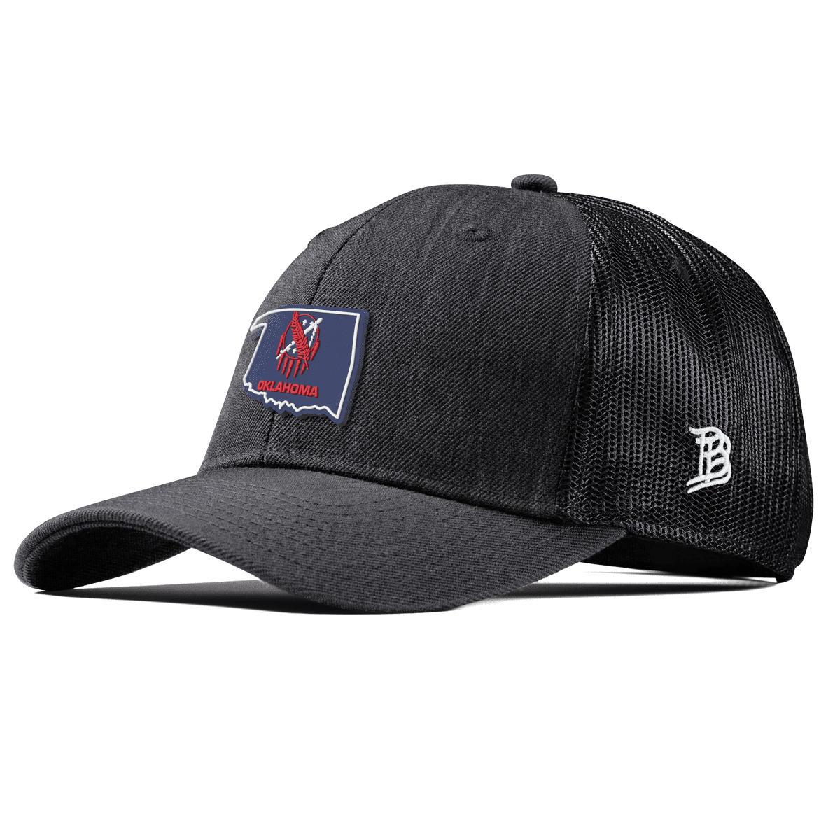 Oklahoma Patriot Series Curved Trucker Charcoal