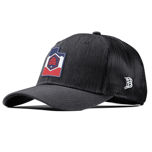 Utah Patriot Series Curved Trucker Charcoal