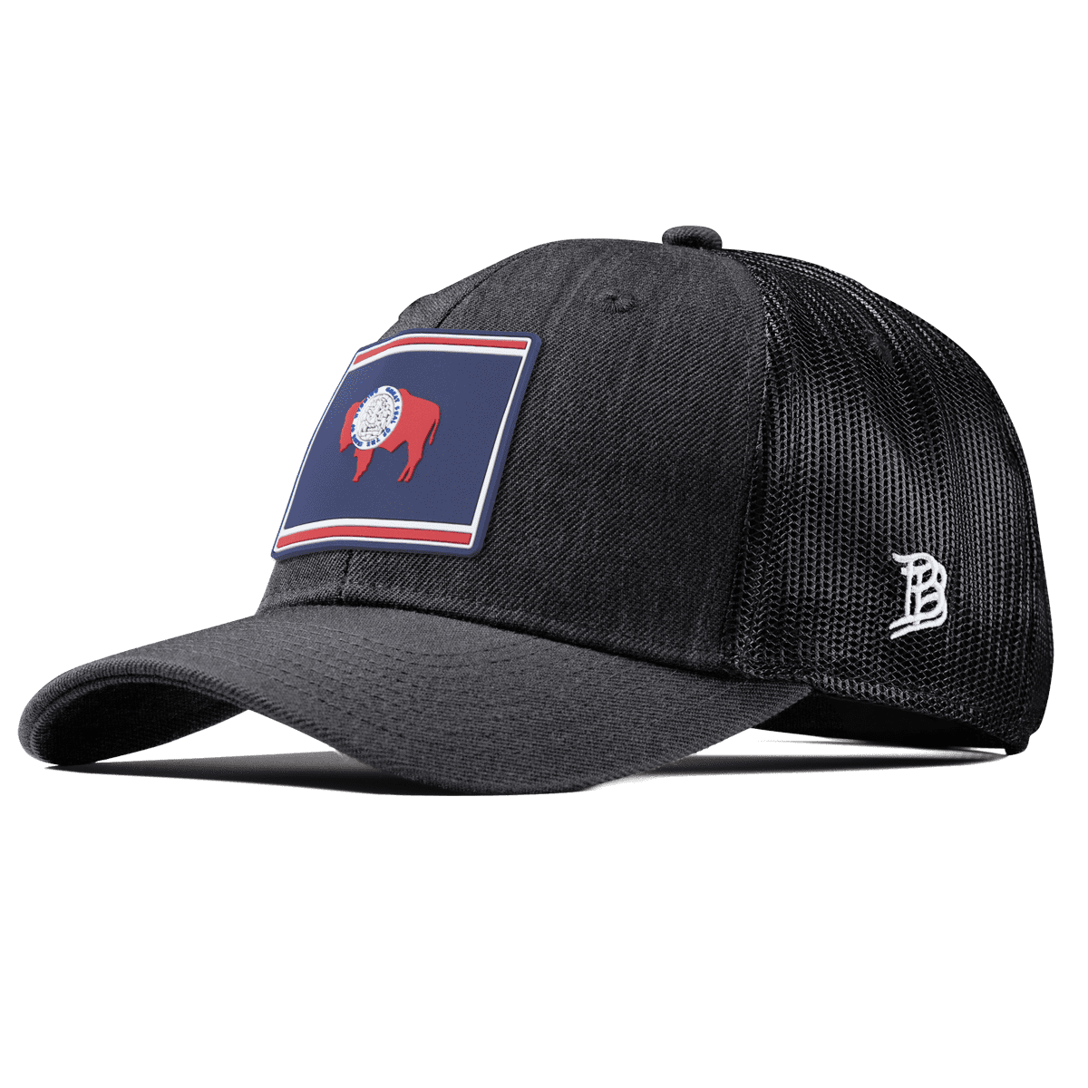 Wyoming Patriot Series Curved Trucker Charcoal