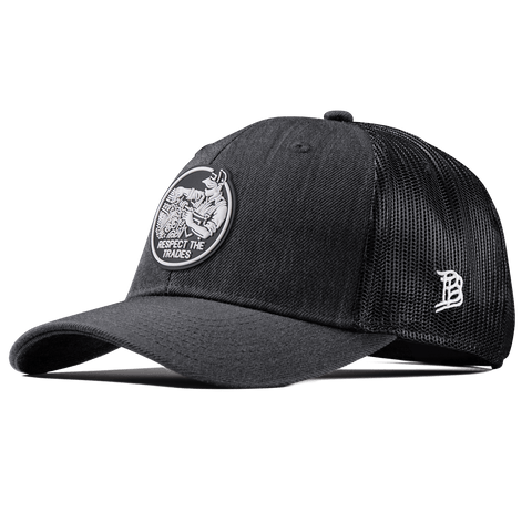 Respect The Trades Mechanic Curved Trucker Charcoal
