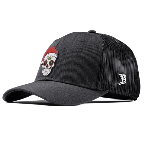 Santa Skull PVC Curved Trucker Charcoal