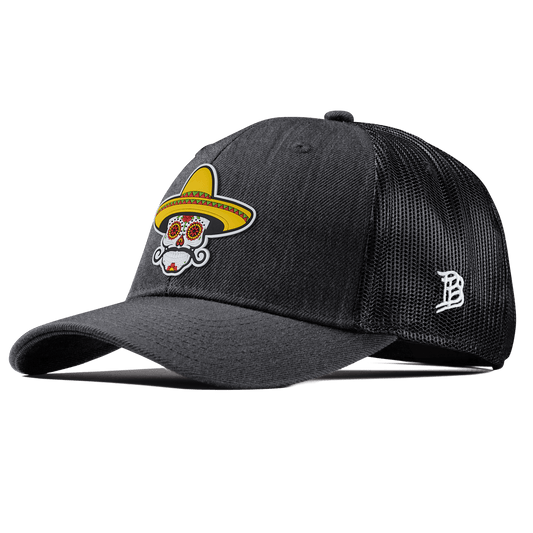 Sombrero Skull PVC Curved Trucker Charcoal