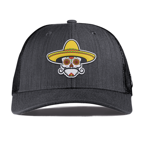 Sombrero Skull PVC Curved Trucker Charcoal
