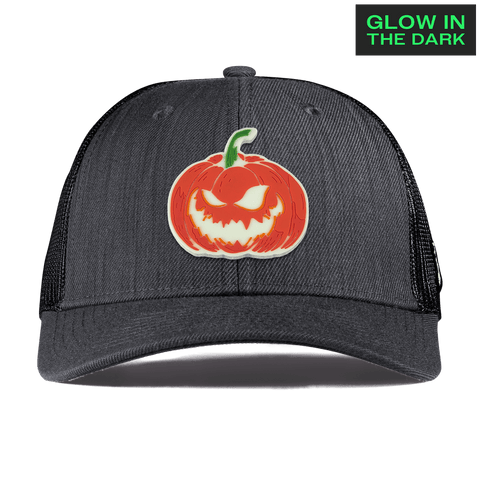 Jack-O-Lantern Glow Curved Trucker Charcoal