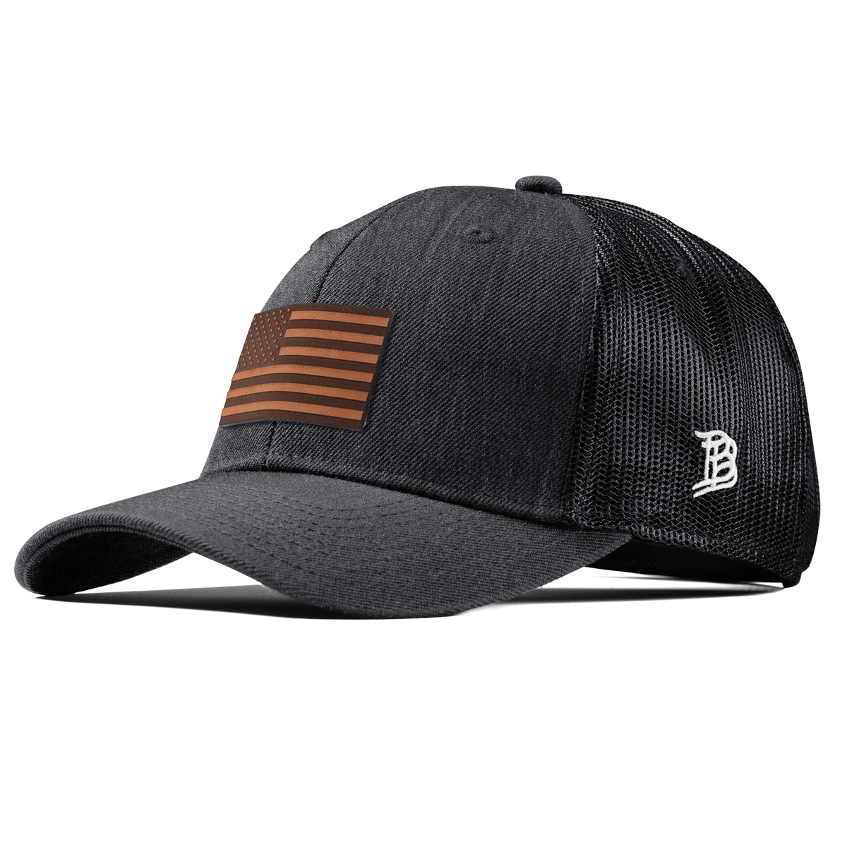 Old Glory Curved Trucker Charcoal