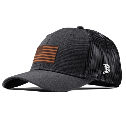 Old Glory Curved Trucker Charcoal