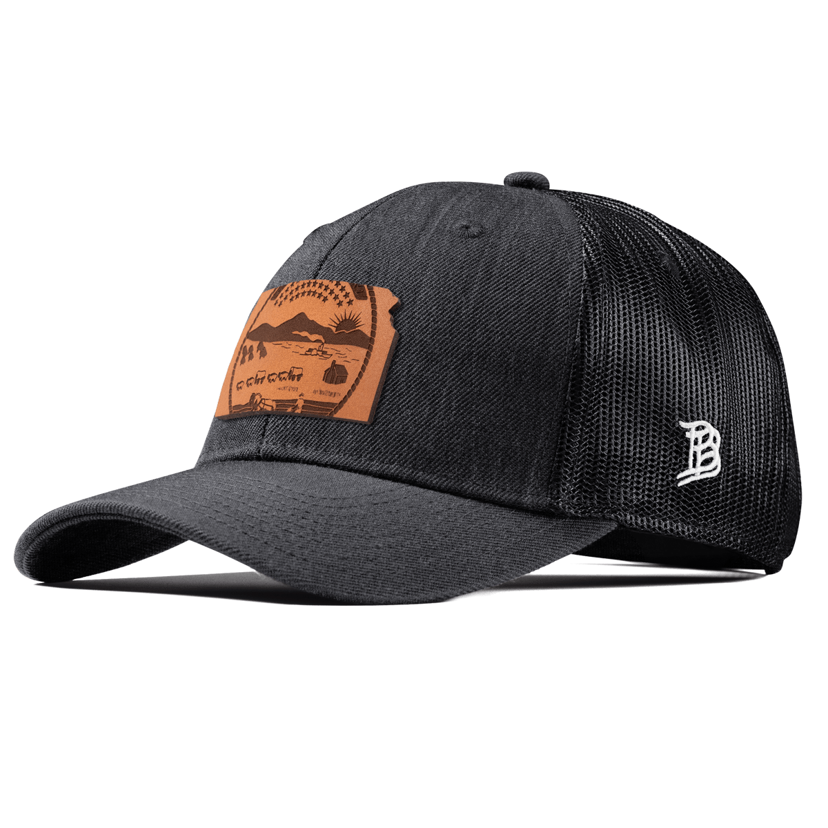 Kansas 34 Curved Trucker Charcoal