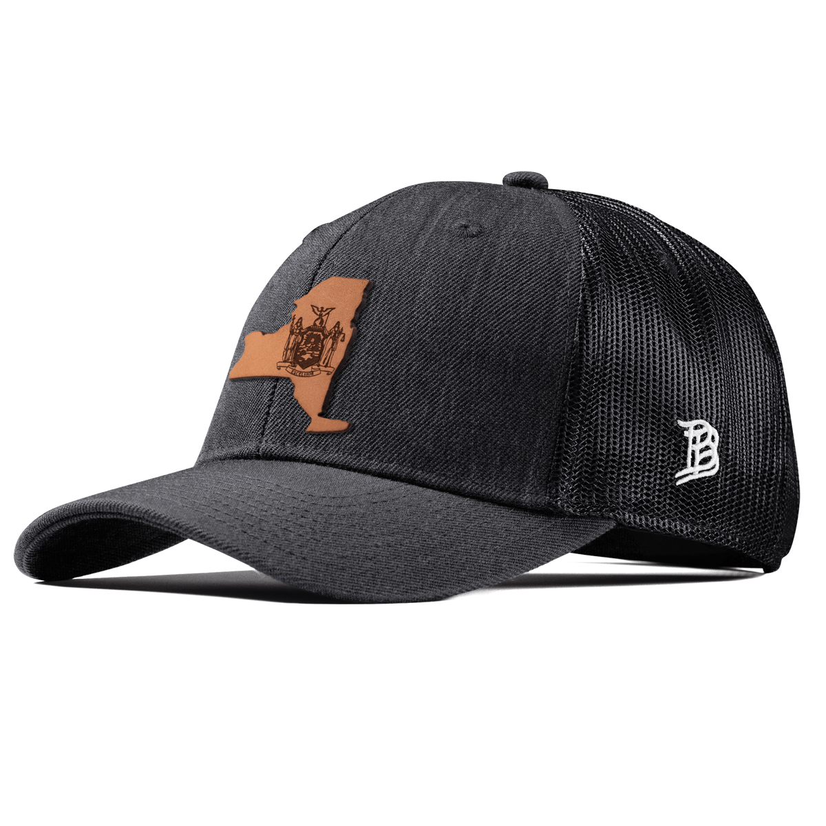 New York 11 Curved Trucker Charcoal