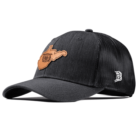 West Virginia 35 Curved Trucker Charcoal