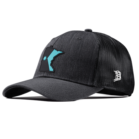Minnesota Turquoise Curved Trucker Charcoal