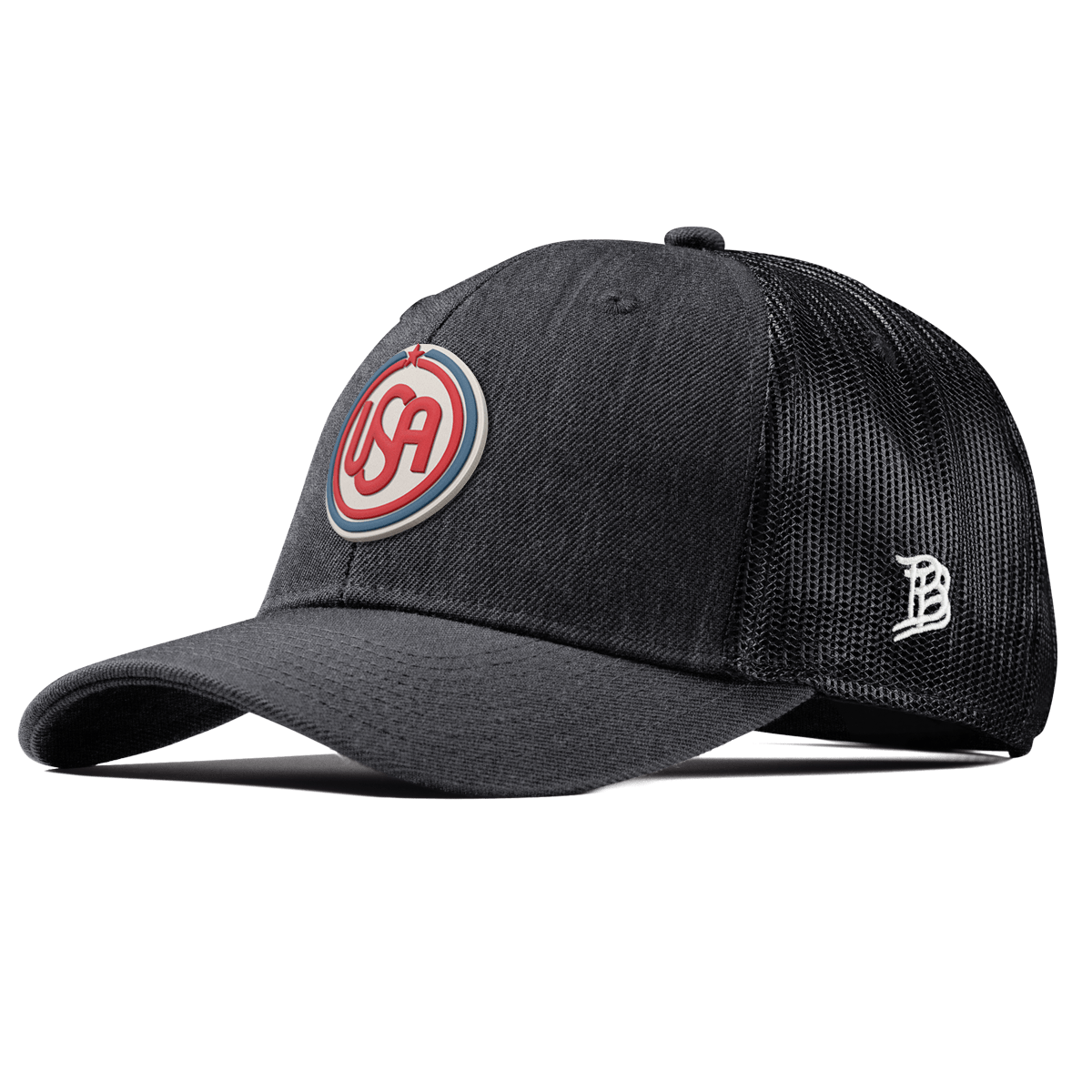 USA Icon Curved Trucker Charcoal