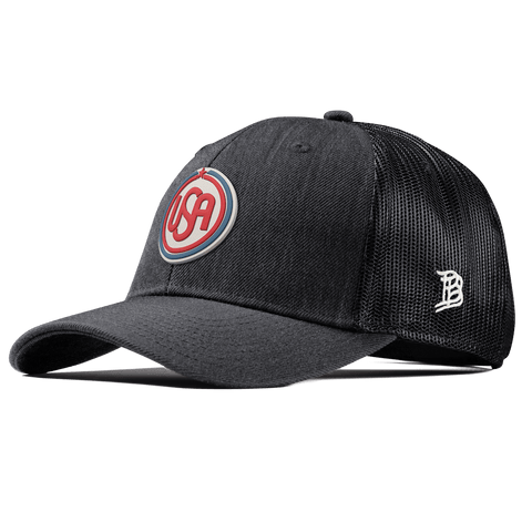 USA Icon Curved Trucker Charcoal
