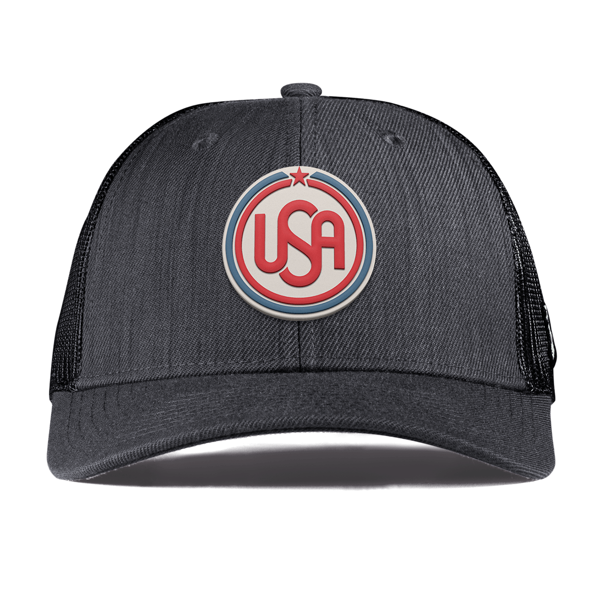 USA Icon Curved Trucker Charcoal