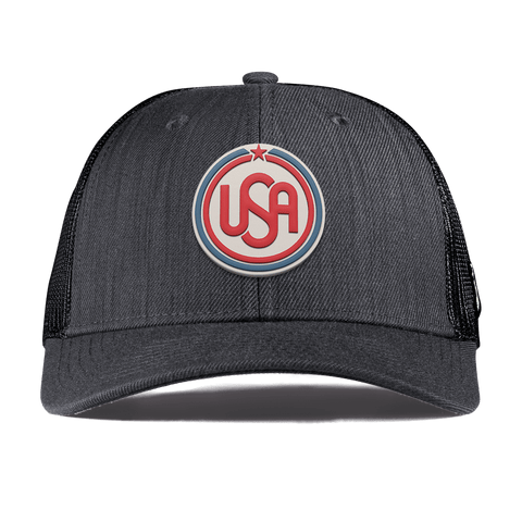 USA Icon Curved Trucker Charcoal