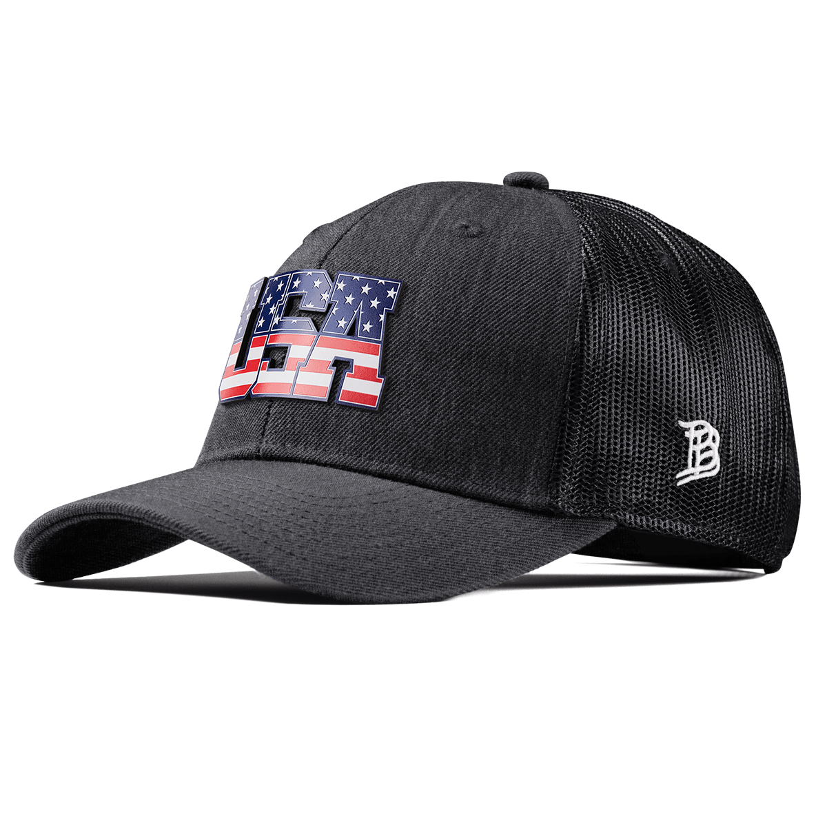 USA Tradition Curved Trucker Charcoal 