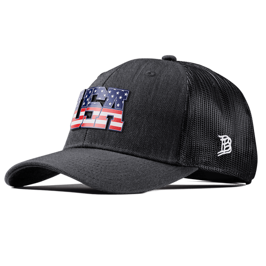 USA Tradition Curved Trucker Charcoal 