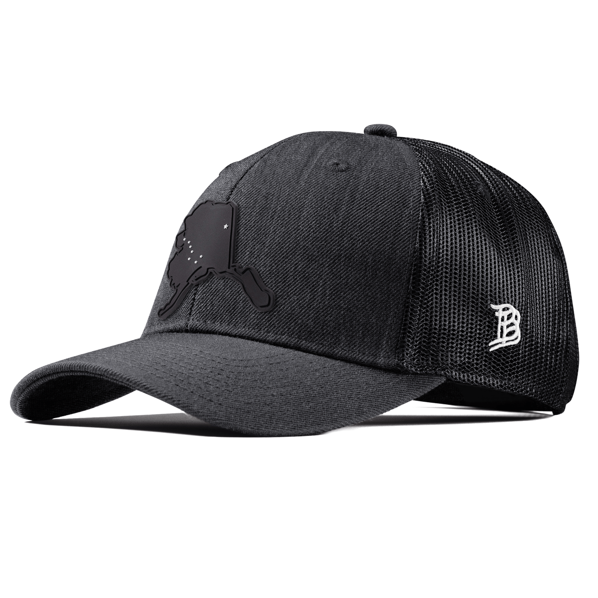 Alaska Vintage Curved Trucker  Charcoal