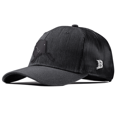 Alaska Vintage Curved Trucker  Charcoal