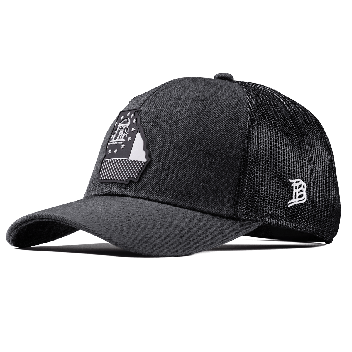 Georgia Vintage Curved Trucker  Charcoal