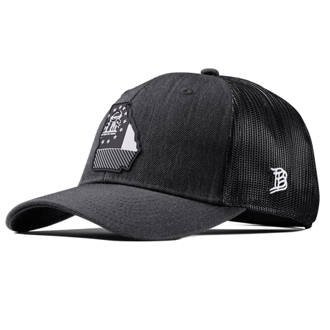Georgia Vintage Curved Trucker  Charcoal