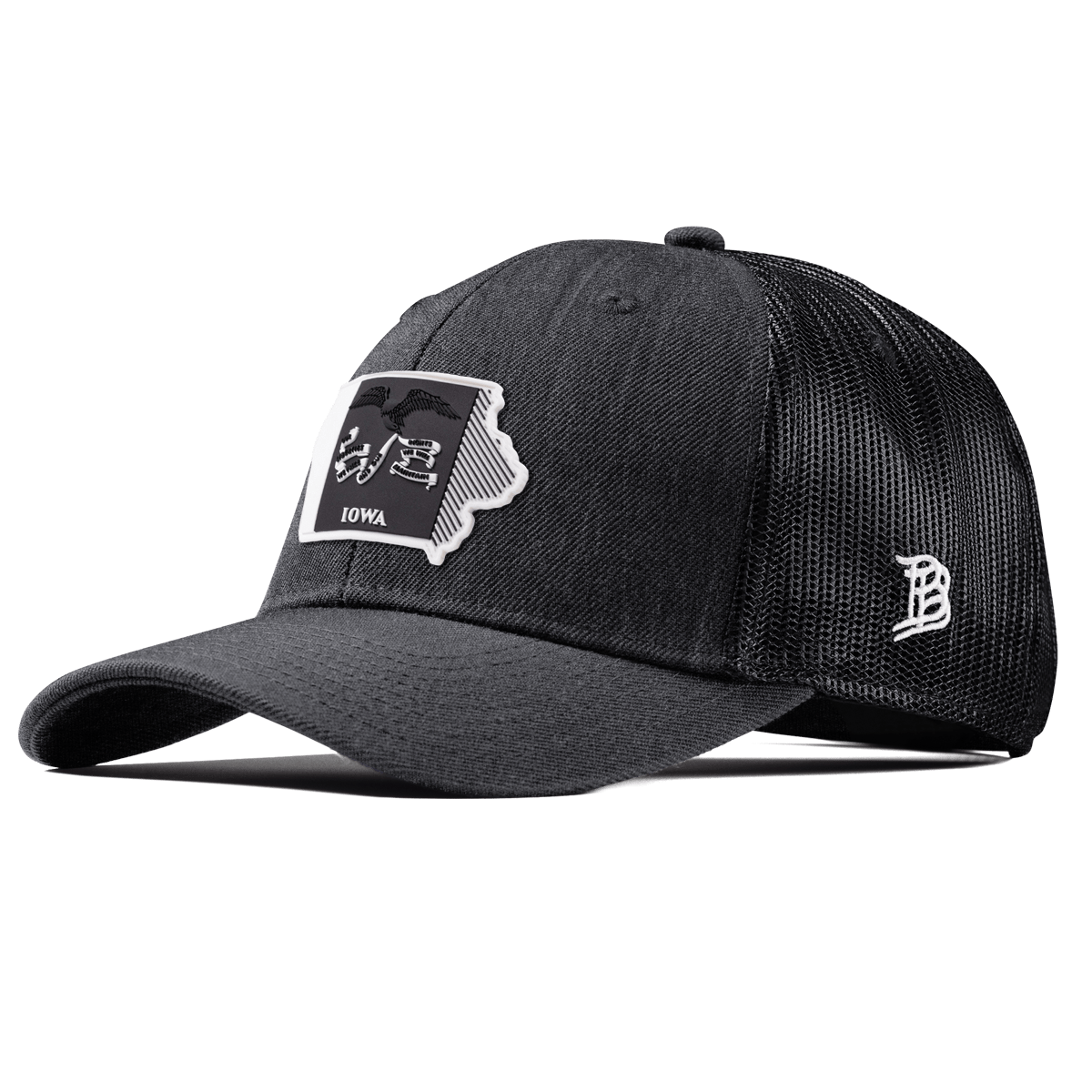 Iowa Vintage Curved Trucker  Charcoal