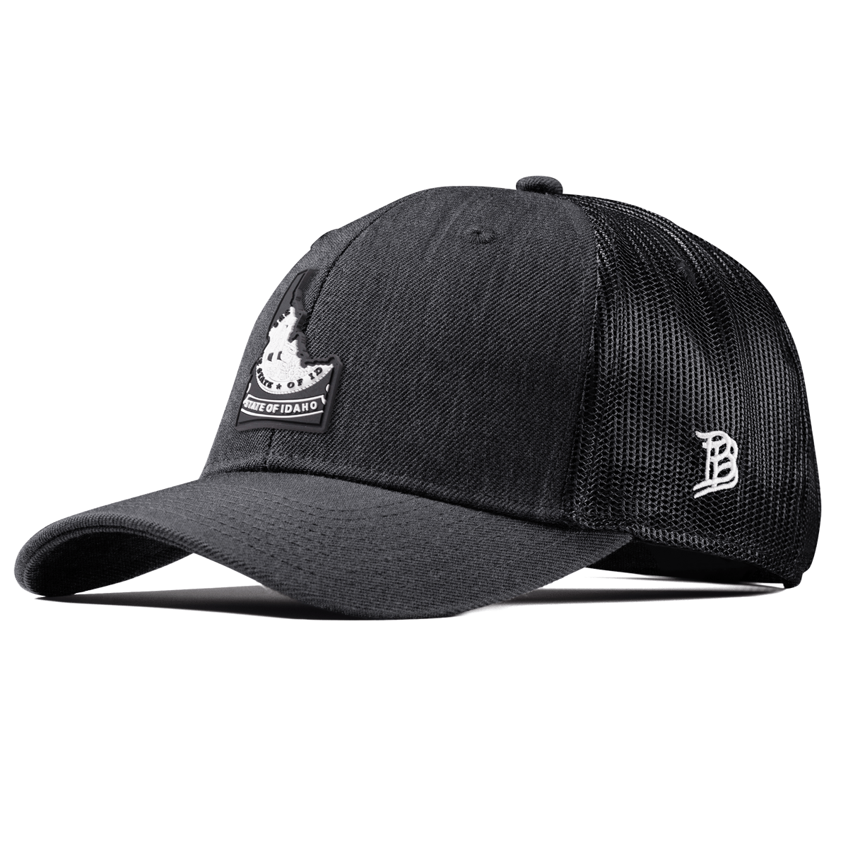 Idaho Vintage Curved Trucker  Charcoal