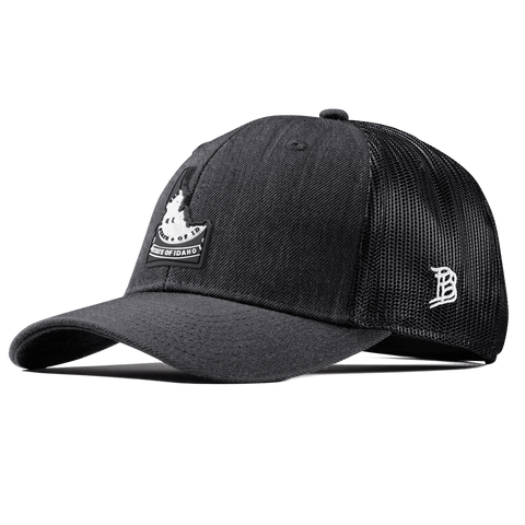 Idaho Vintage Curved Trucker  Charcoal