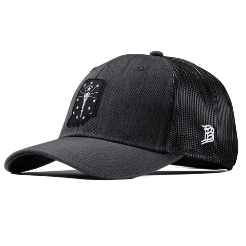 Indiana Vintage Curved Trucker  Charcoal