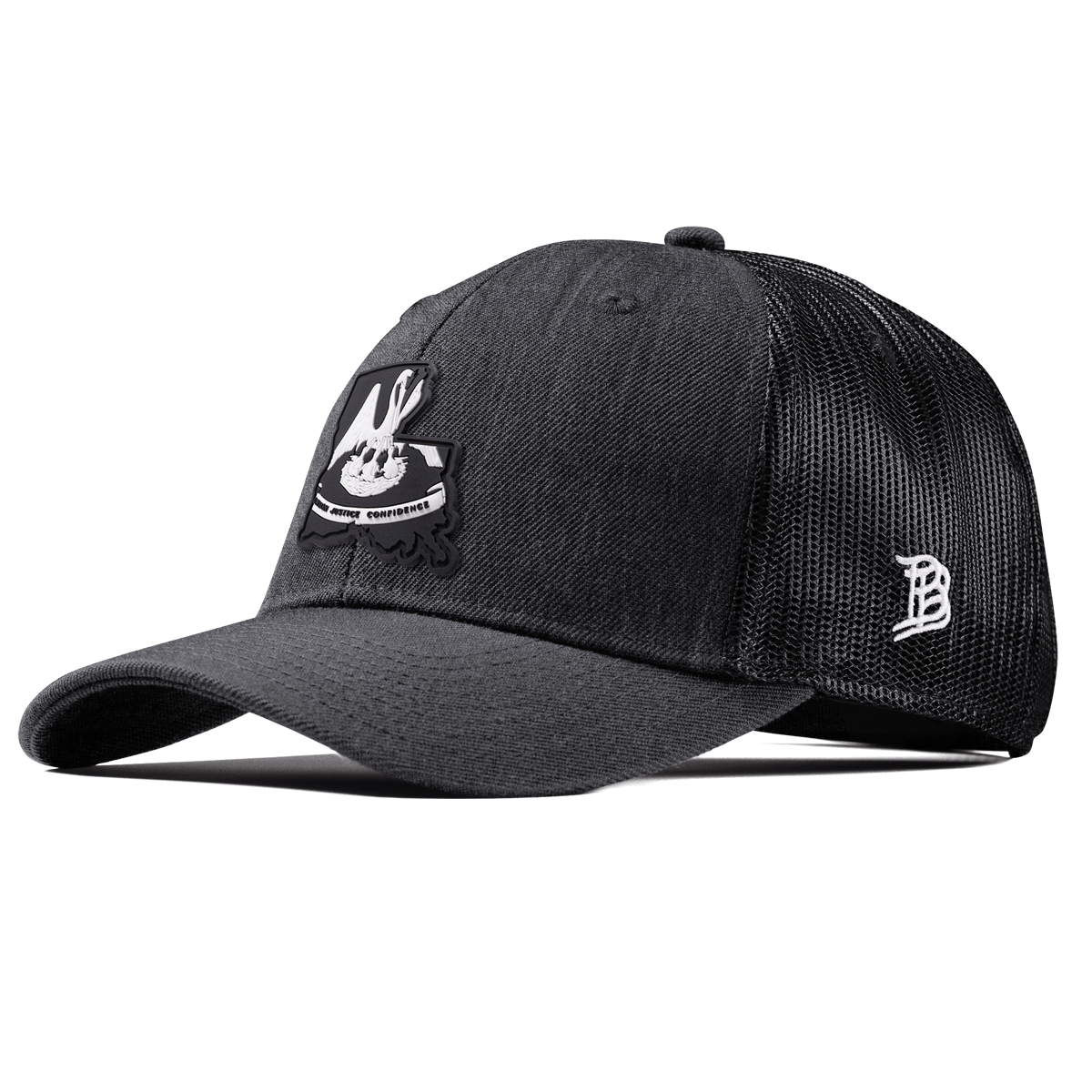 Louisiana Vintage Curved Trucker  Charcoal