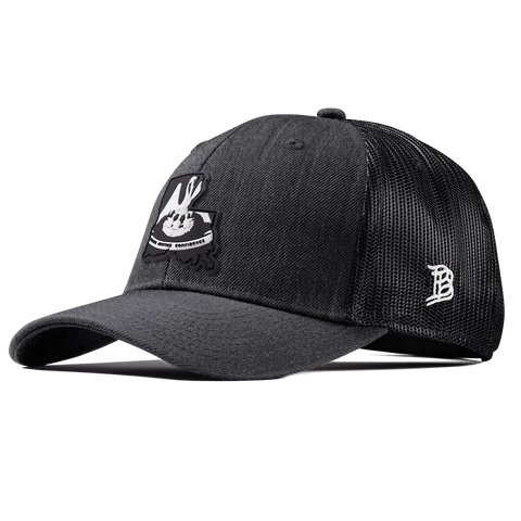 Louisiana Vintage Curved Trucker  Charcoal
