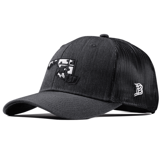 Maryland Vintage Curved Trucker  Charcoal