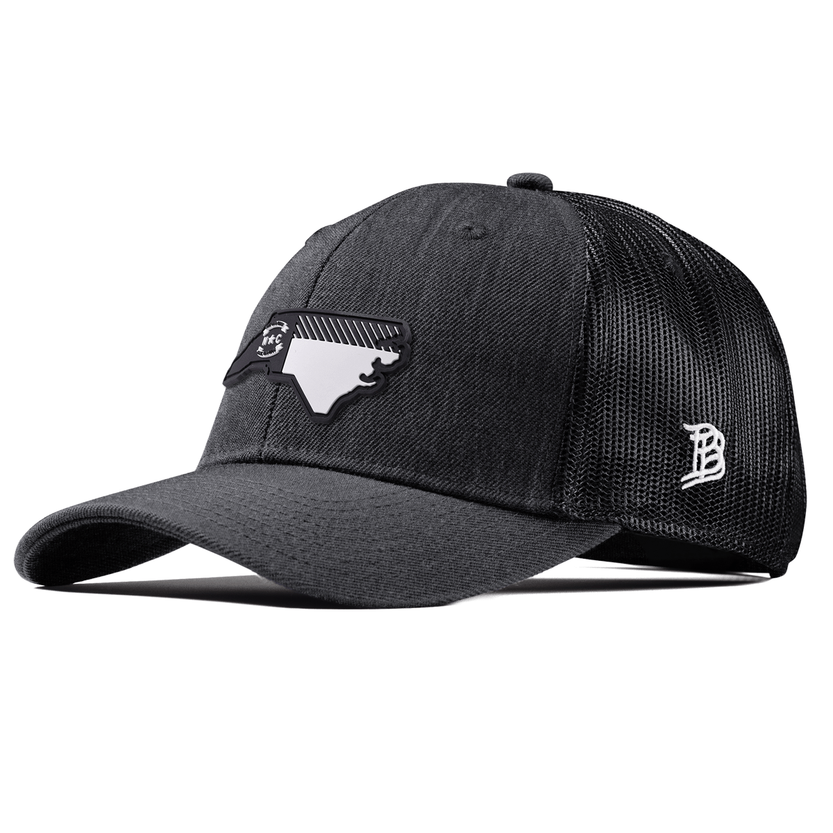 North Carolina Vintage Curved Trucker  Charcoal