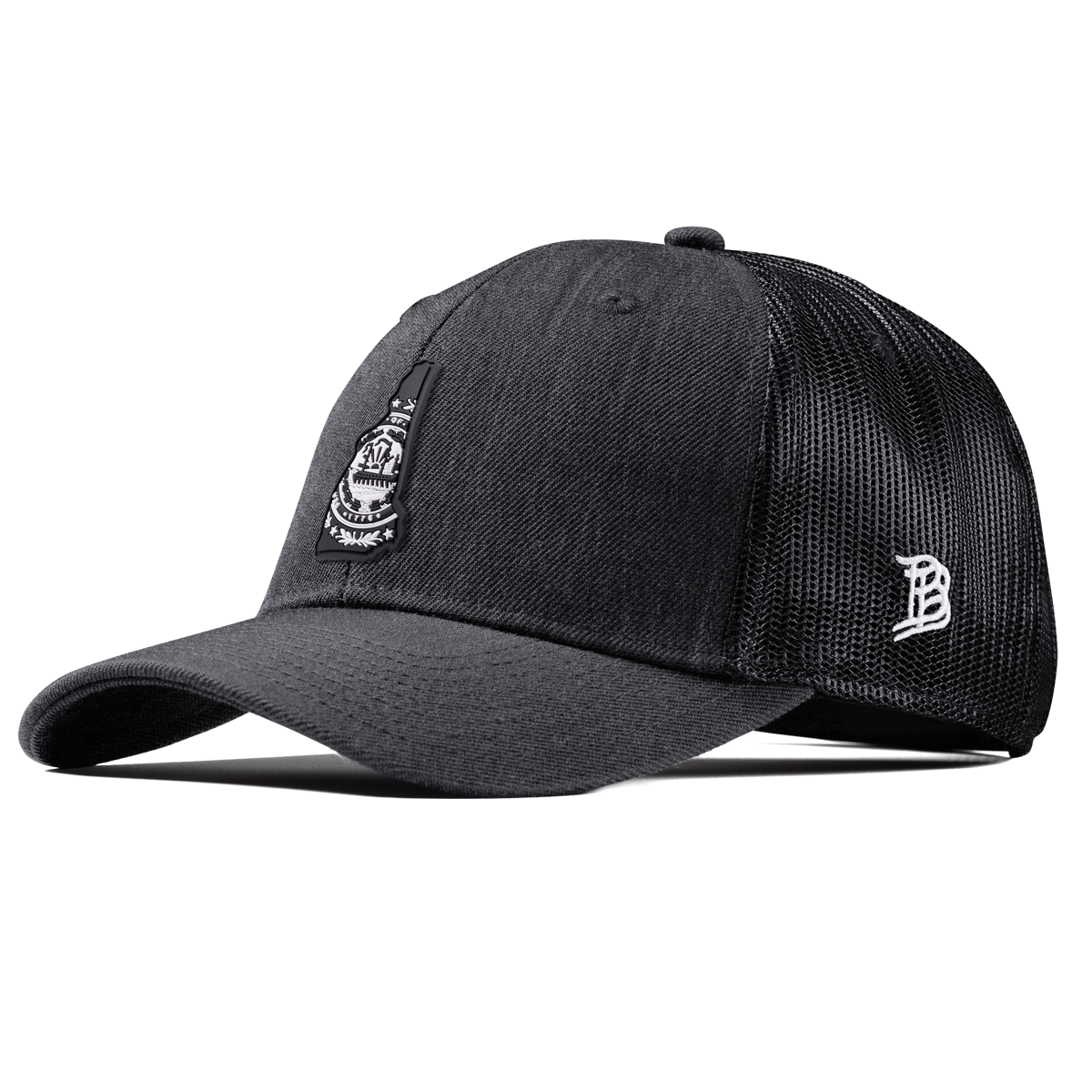 New Hampshire Vintage Curved Trucker  Charcoal