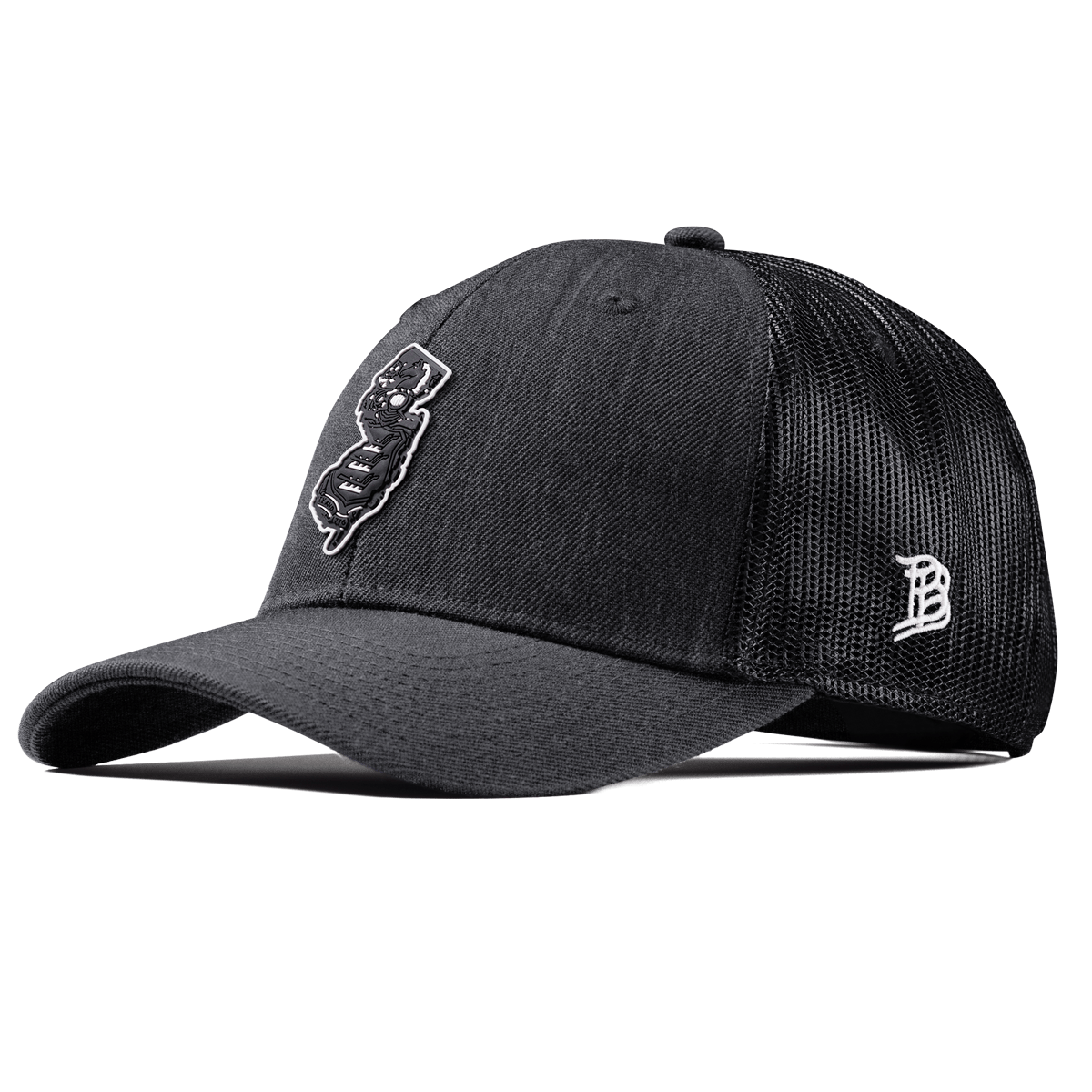 New Jersey Vintage Curved Trucker  Charcoal