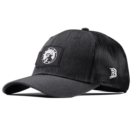 Washington Vintage Curved Trucker  Charcoal